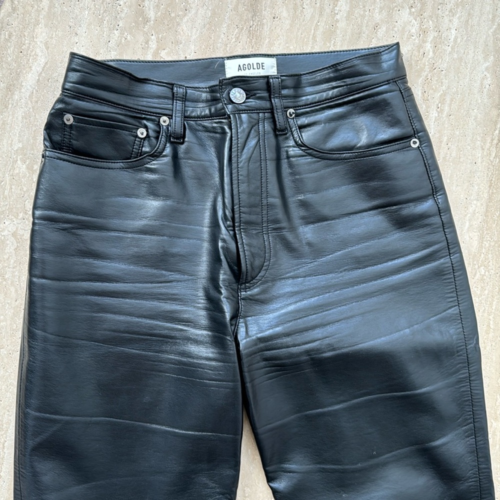 Agolde leather pants
